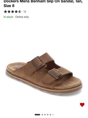 Dockers Brown Double-Buckle Slip-On Sandal